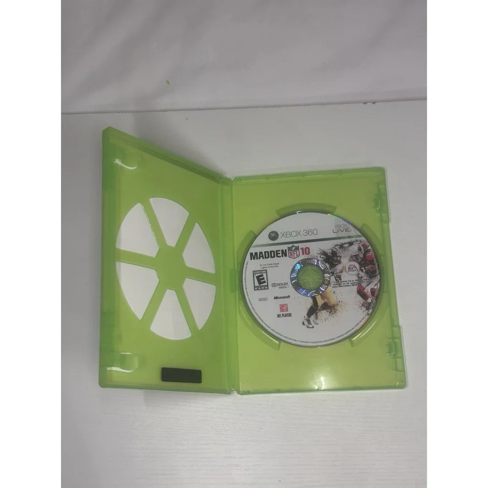 Madden NFL 10 Xbox 360 Game Disc & Case